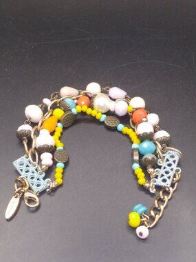 Plunder Glass Beads 4 Strand Bracelet  can be worn from 7'' to 8''